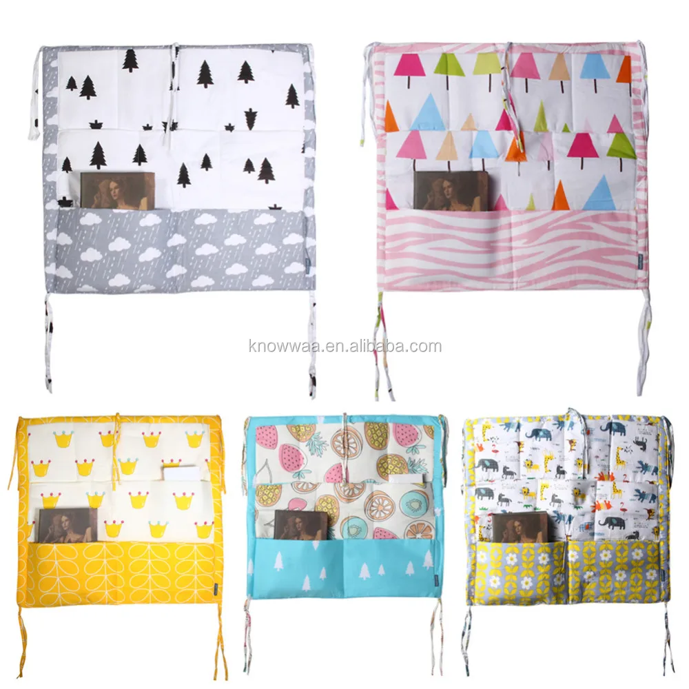 Multi Pocket Toy Diaper Pocket Baby Bed Hanging Storage Bag for Cot Crib