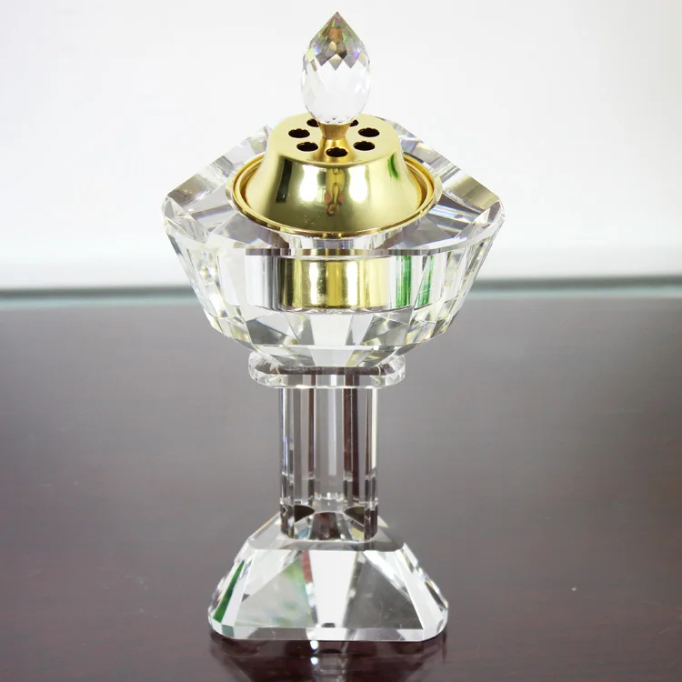 high quality transparent crystal incense aromatherapy oil burner