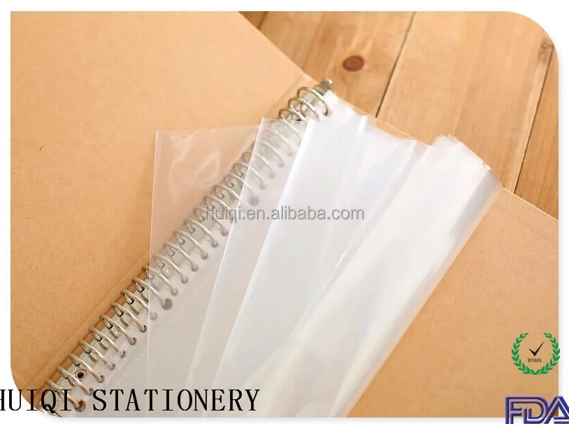 2024  hot selling  Office stationery 11 holes Transparent Clear Sheet protector Loose Leaf file pockets for office