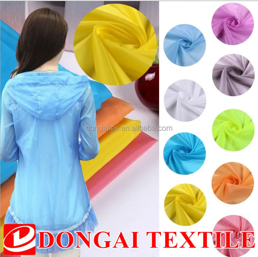 380T 15D nylon fabric thin upf 50 sunproof fabric