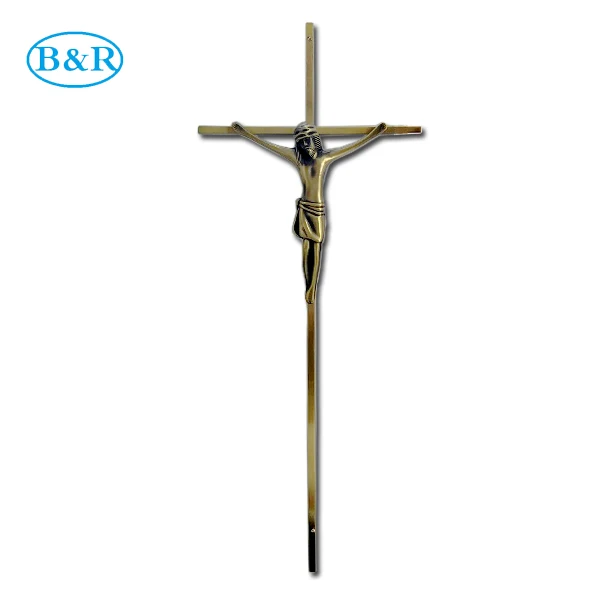 D075  coffin catholic crucifix  Iron cross and Copper Jesus coffin casket crucifix