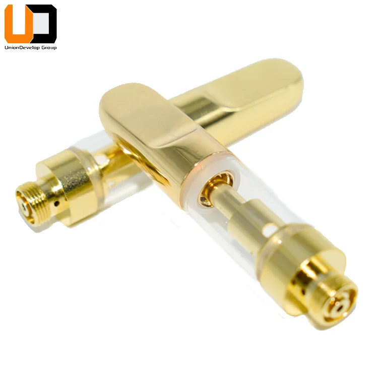 0,48 мл 0,5 мл 0,8 мл 0,9 мл 1,0 мл золотистый Серебристый толстый масляный картридж с металлическим наконечником стеклянная трубка пустой картридж для вейпа cbd