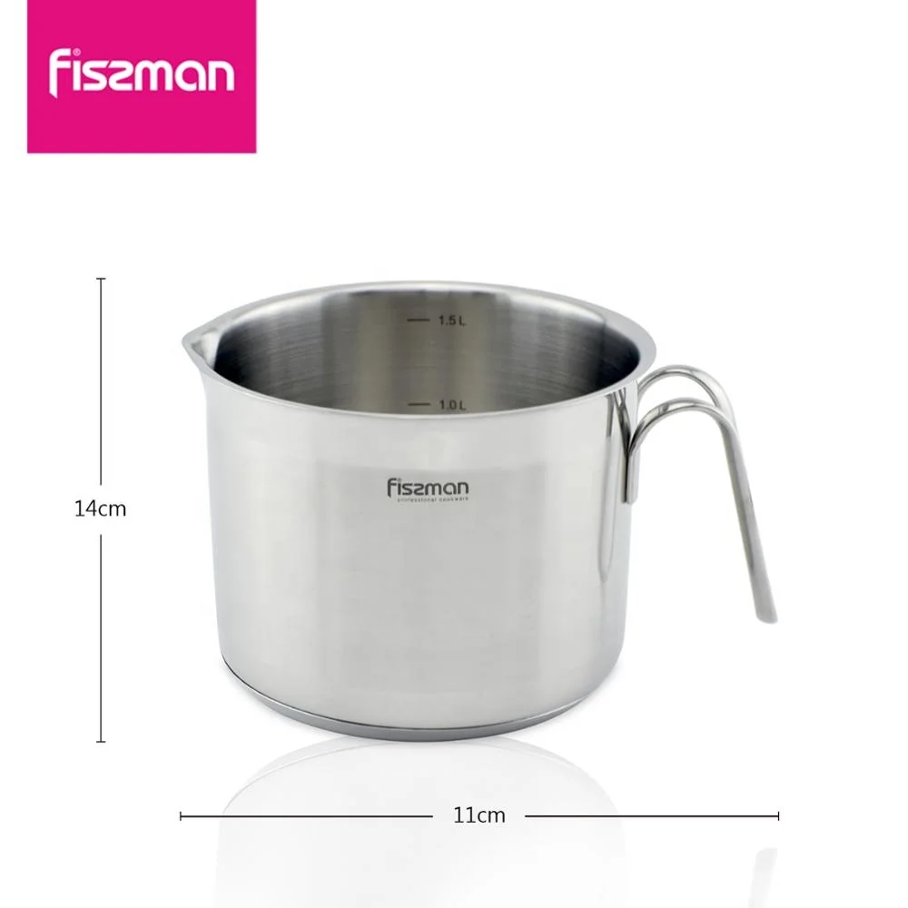 Fissman 1.5l practical milk pot, mini soup pot butter hot sauce pot  noodle soup pot,Kitchen cooking pot
