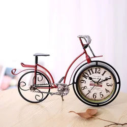 Vintage Iron Bicycle Shaped Table Clock
