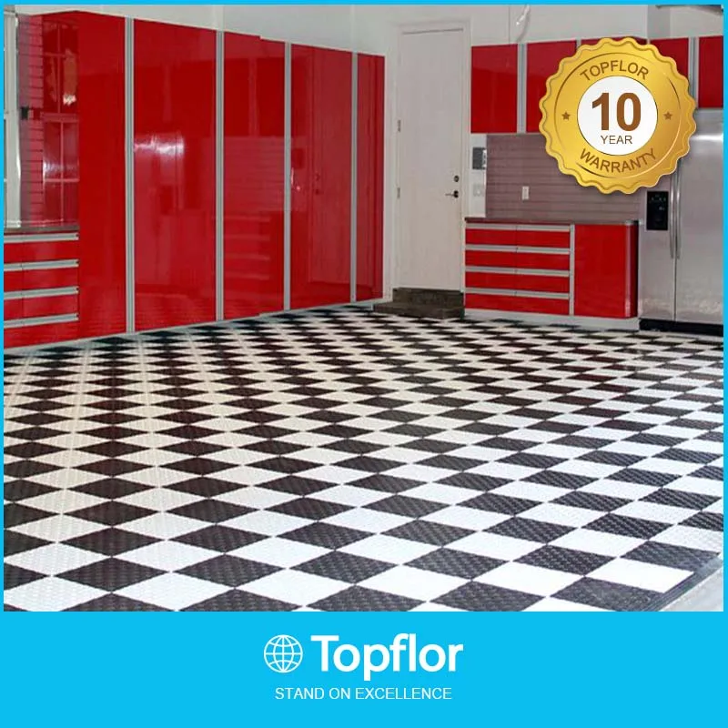 Rubber PVC flooring heavy interlocking floor tile for garage
