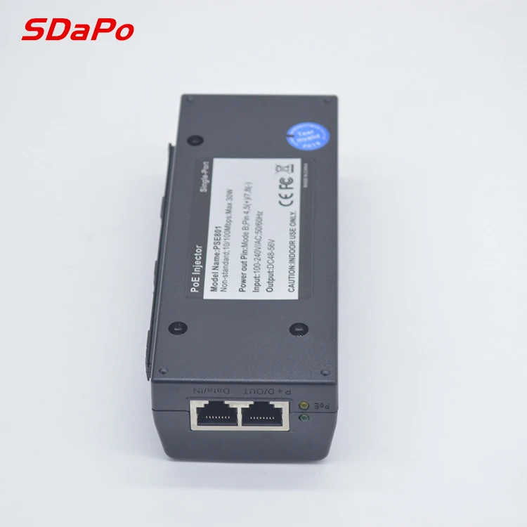 Пассивный инжектор SDAPO PSE30, 48 в, 10/100 м, poe, входная мощность, входное напряжение переменного тока: 100 ~ в переменного тока, 30 ватт максимум