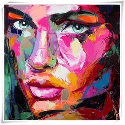 Colorful Woman palette knife Portrait hand painted Modern Pop Art cuadros decorativos other paintings wall graffiti art picture