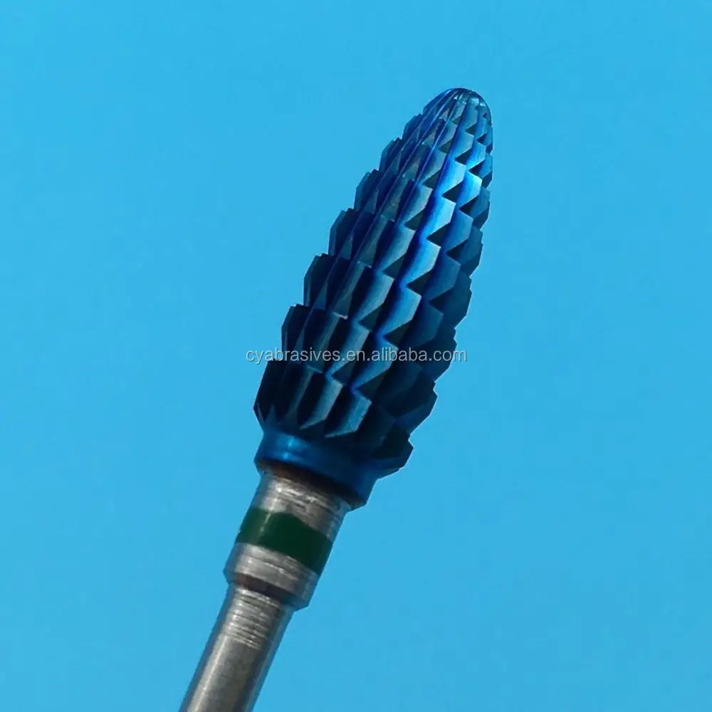blue nano recycling carbide tungsten cone nail drill bit