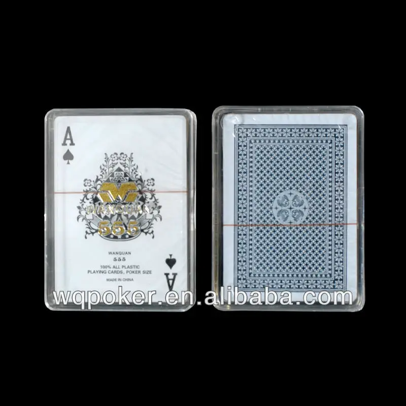 Top Quty Customized 100% NEW Gold Plated Card Poker Set Plastic Playing Cards for Poker Game