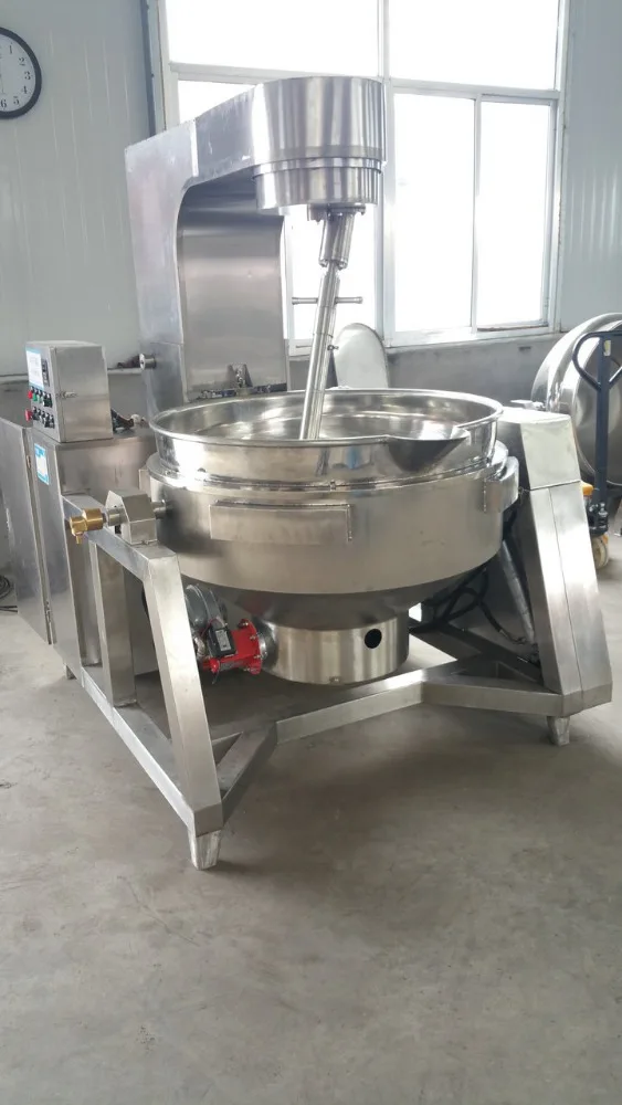 Rice cooking mixer machine gas heating jacket cooking kettle industrial low price automatic food cooking machine for sale