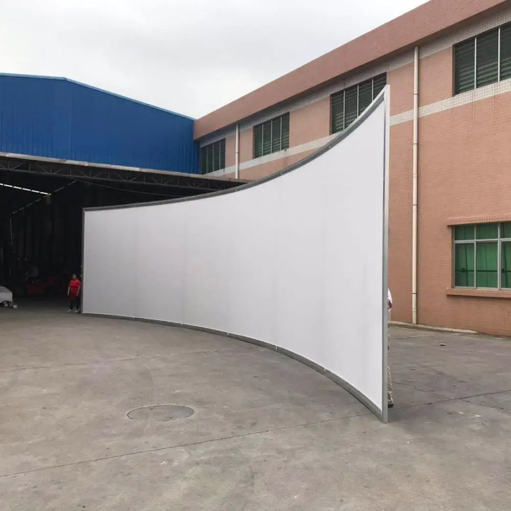 curved projection screen cinema projector screen pvc 3d silver fabric