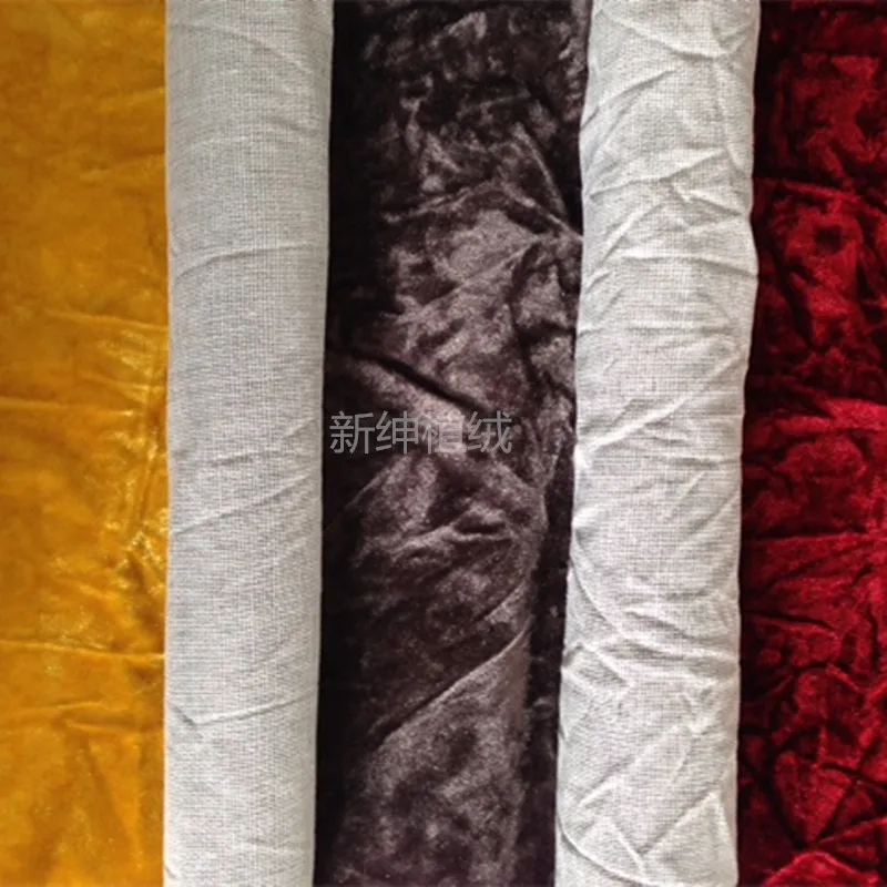 
Flocking crinkle fabric 