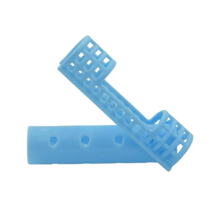 Sky Blue 12PK 5/8 Inch Easy Using Self Curler Plastic Snap-on Magnetic Hair Roller