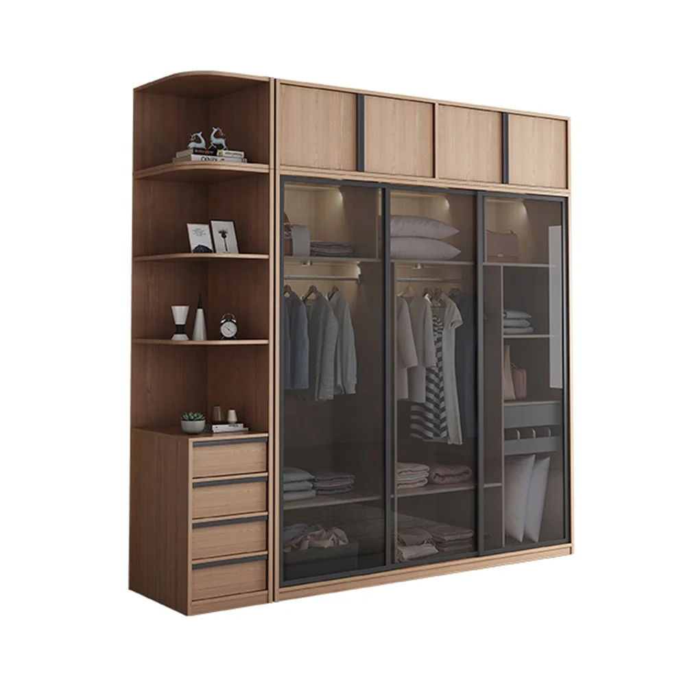 New design luxury wardrobe with glass  doors