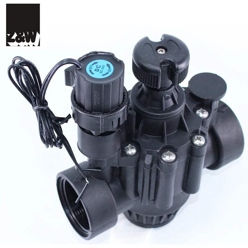 plastic irrigation electric solenoid valve 150P 1.5 inch DN40 PE50 24V AC WATER FLOW CONTROL nylon reinforce
