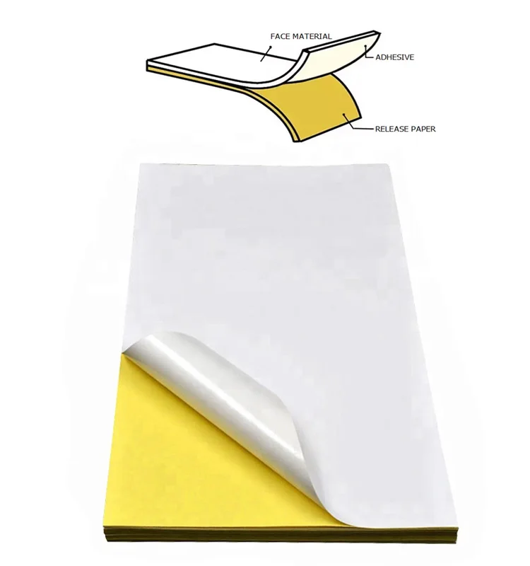 Direct manufacturer self adhesive cast coated paper gloss mirror blank sticker paper