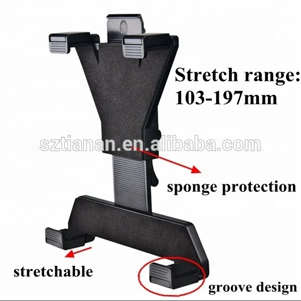 360 degree rotation strong suction dual adjustable tablet holder for car