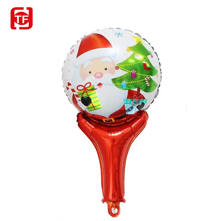 Alibaba Hot Sell 2018 Kids Toys 30*50cm Hand Holding Stick Balloons Inflatable Air Clap Stick Foil balloons