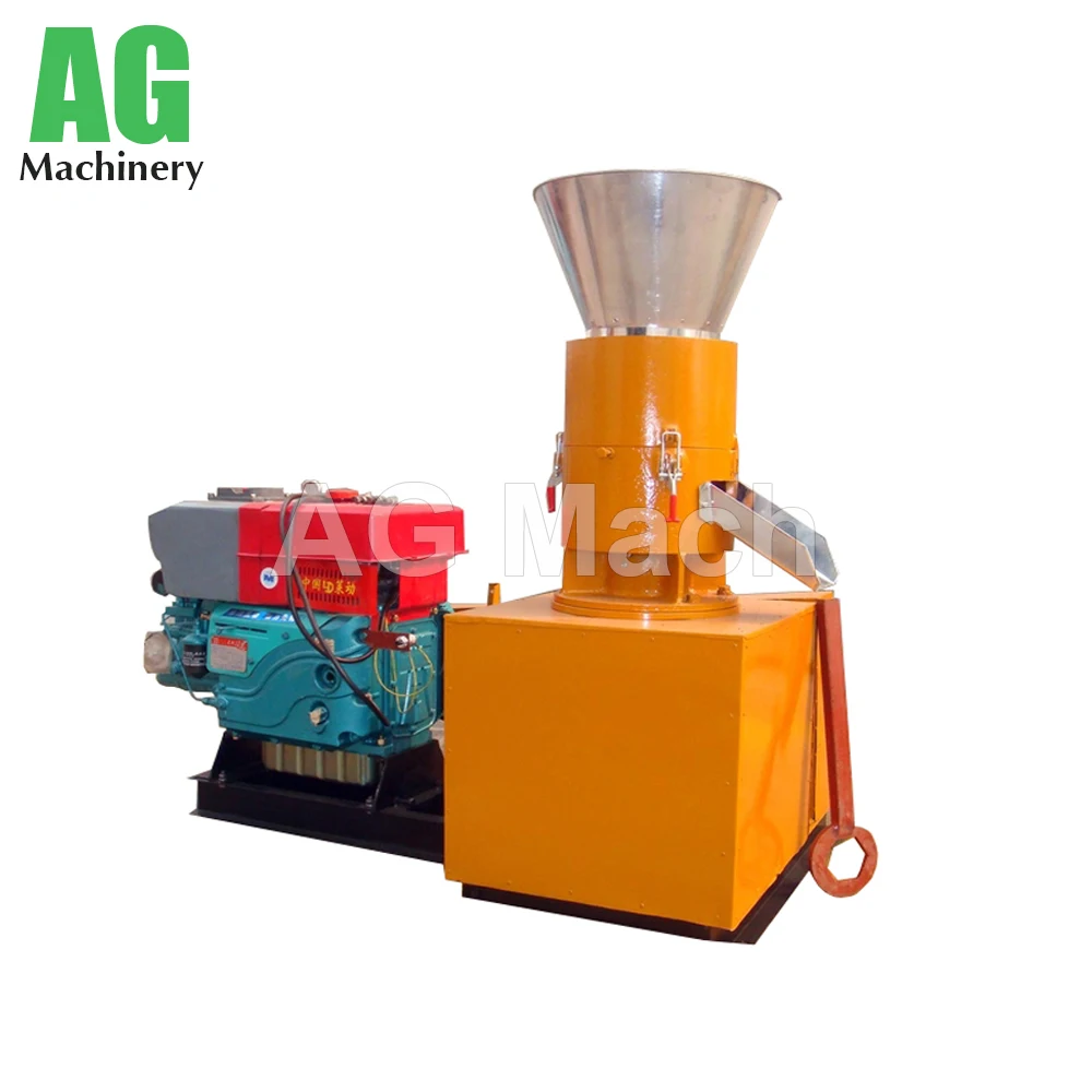 Professional supplier diesel wood pellet extruder mini wood pellet mill