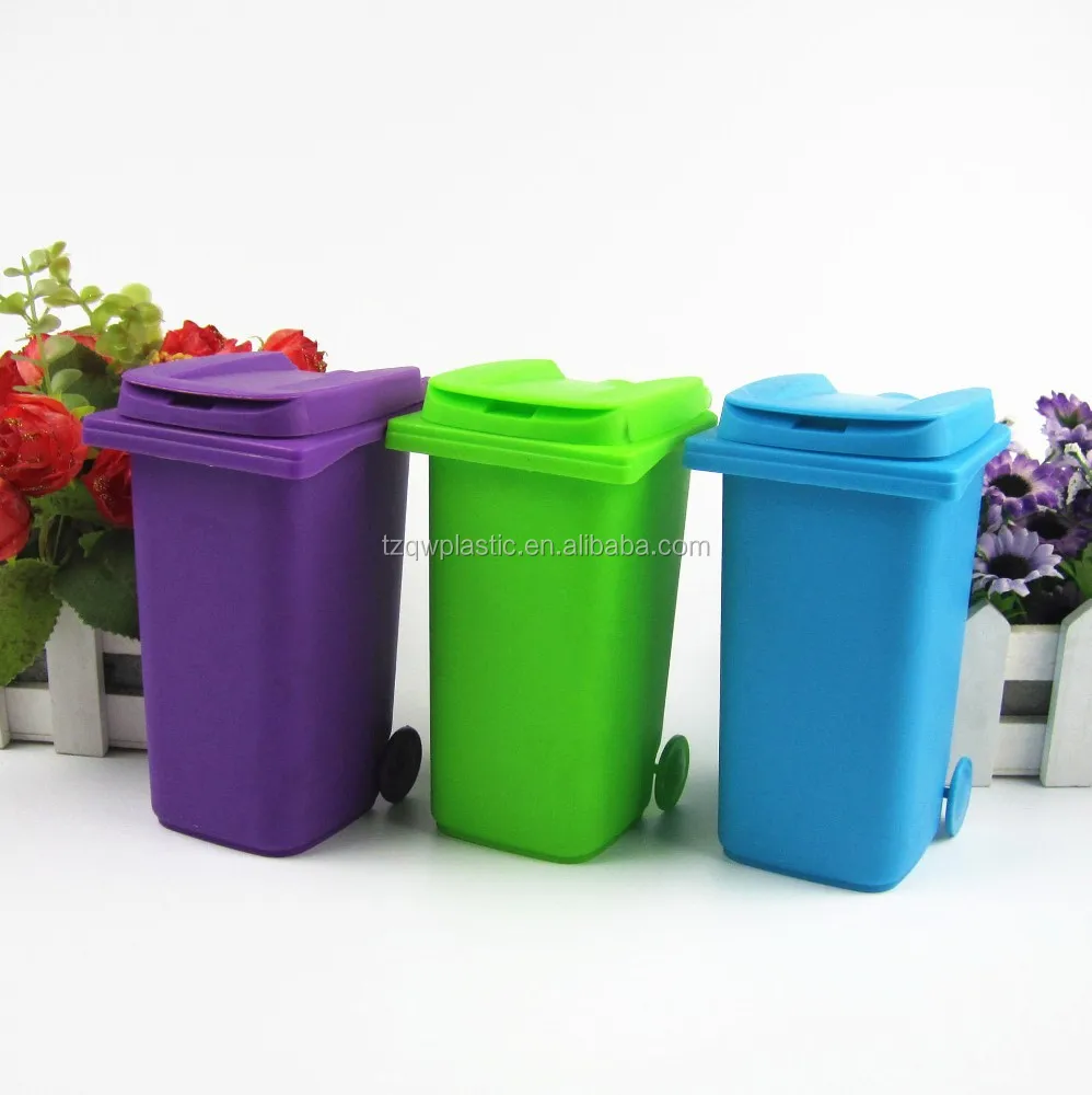 School Used Plastic Mini Desk Wheelie Bin,Pen Holder