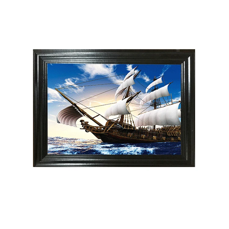 Высокое разрешение, линзовидный пластиковый 3d флип-изображение лодки