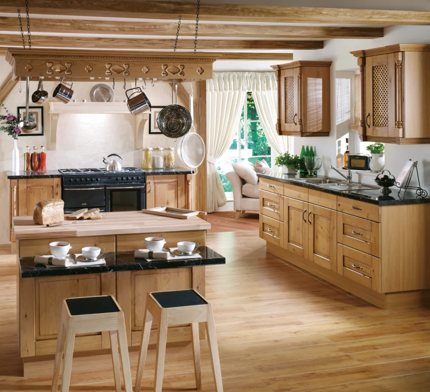 Modern solid wood kitchen doors kitchen cabinet american