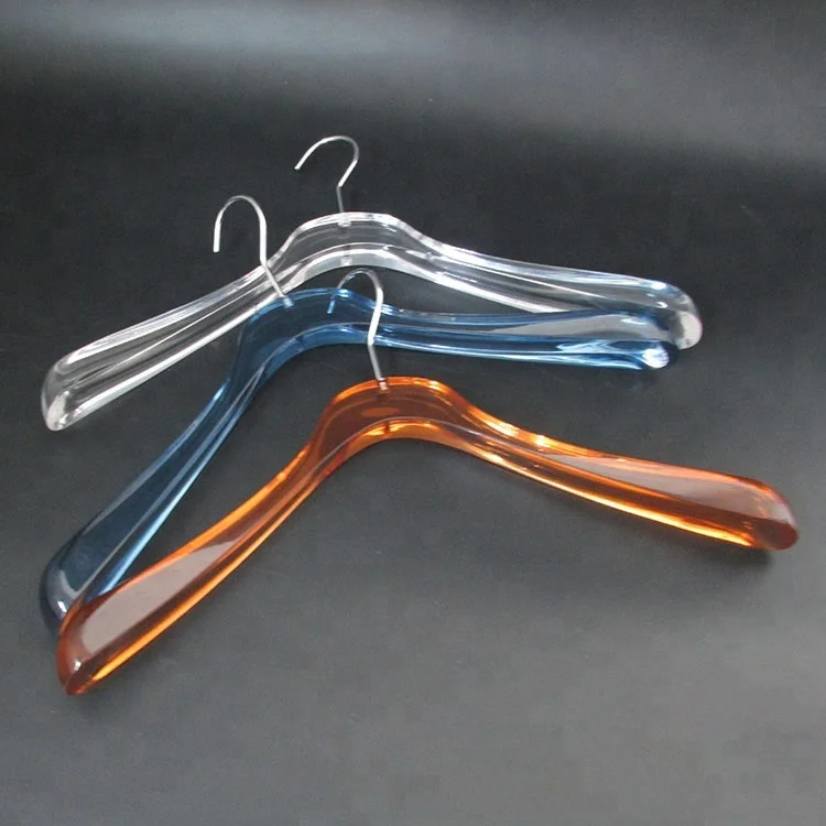 Colorfully luxury thick plastic clothes hangers with rotational metal hook