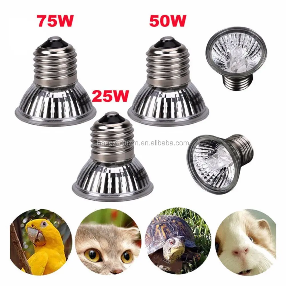 25/50/75w uva+uvb 3.0 heat emitter lamp bulb light heater for pet reptile brooder