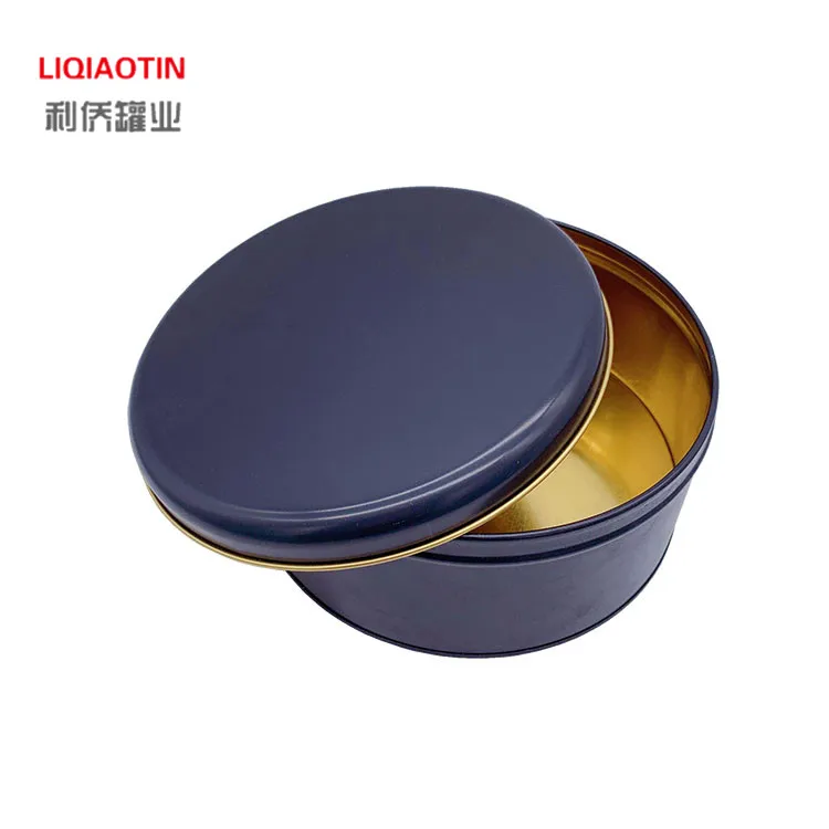 Factory direct high quality tin cans Handmade cookie boxes Black round cans