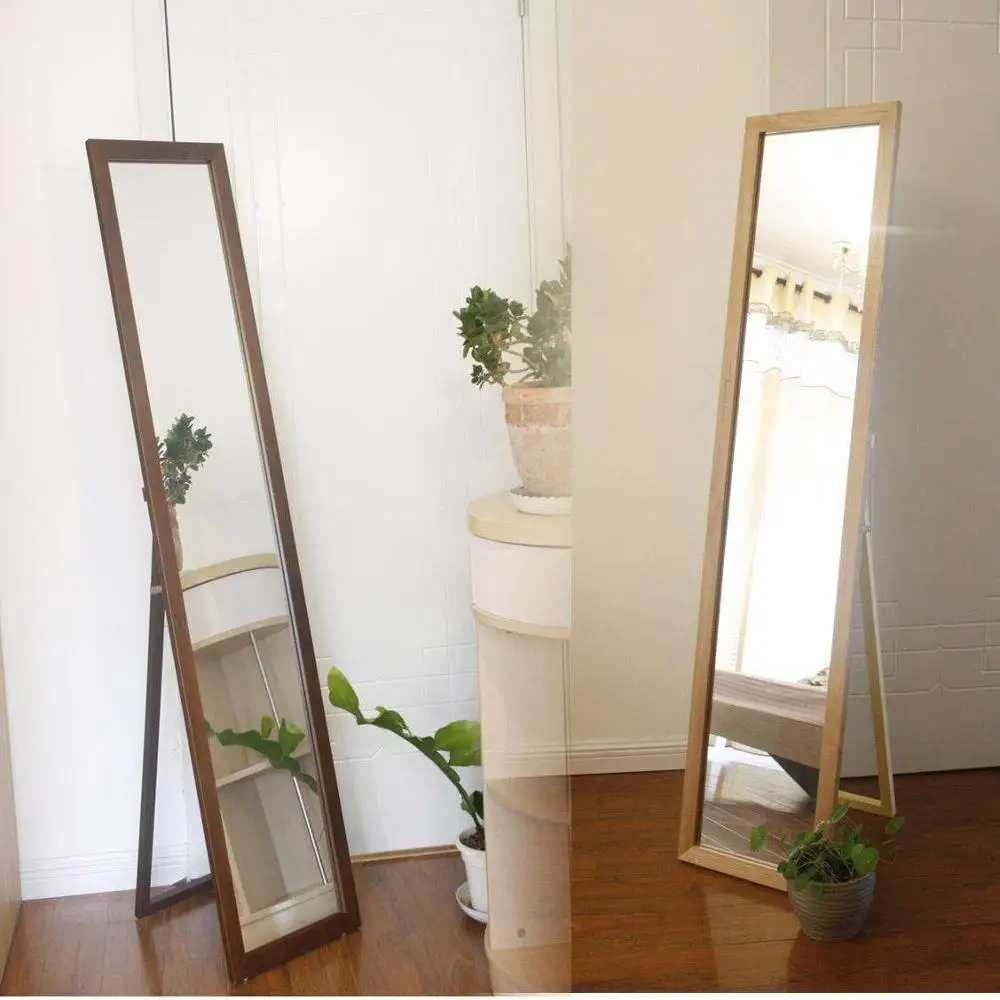 Floor standing mirror wooden framed full length mirror
