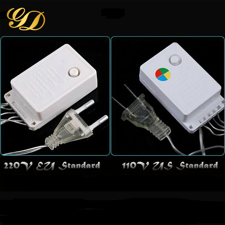 
220V Warm White/White Remote Control LED String Lights 