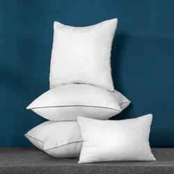 home textiles white soft polyester washable fiber square cushion Pillow Insert inner with law label for Restaurant Hotel