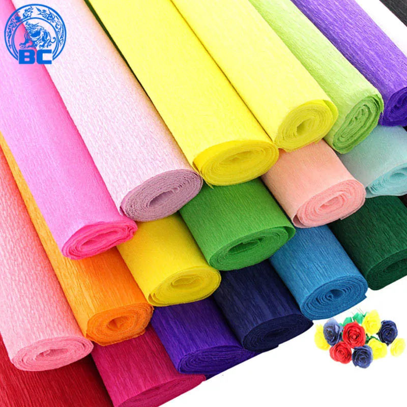 
Hot sale 50*250CM interesting creative handmade art Crepe paper for kids DIY 