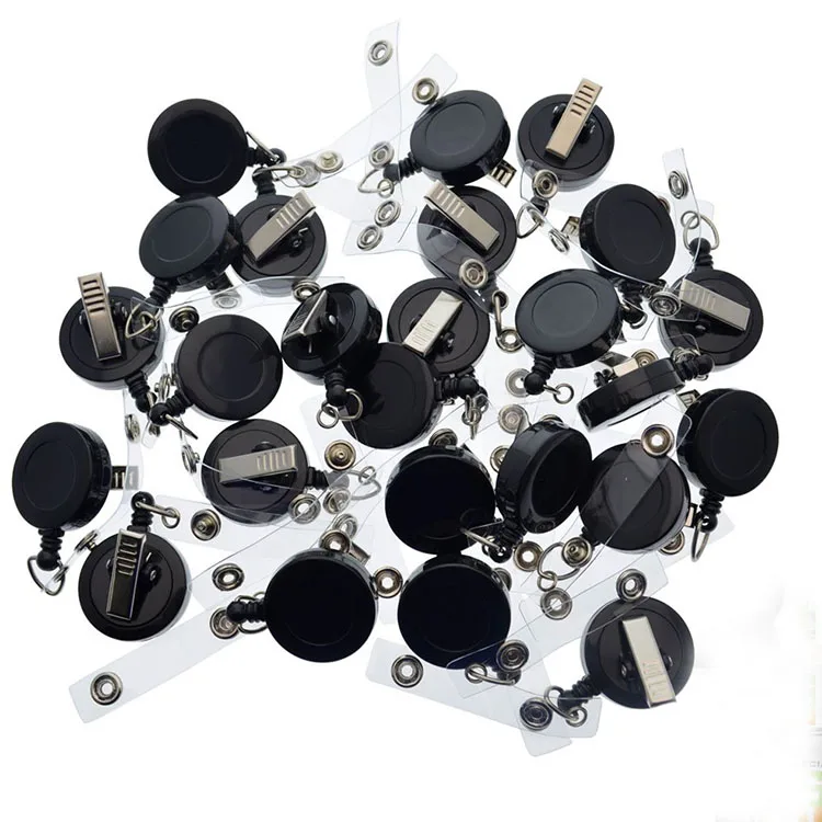 Белая катушка для значков йо-йо с зажимом крокодил