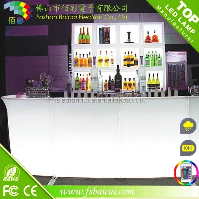 Waterproof Standing Nightclub Plastic Hookah Bar Furniture Portable Bar Round Table