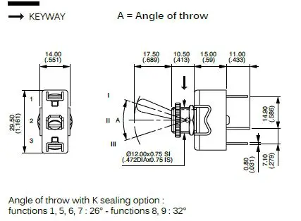 France CQC-639H/2 Apem- Switches - Toggle Switches