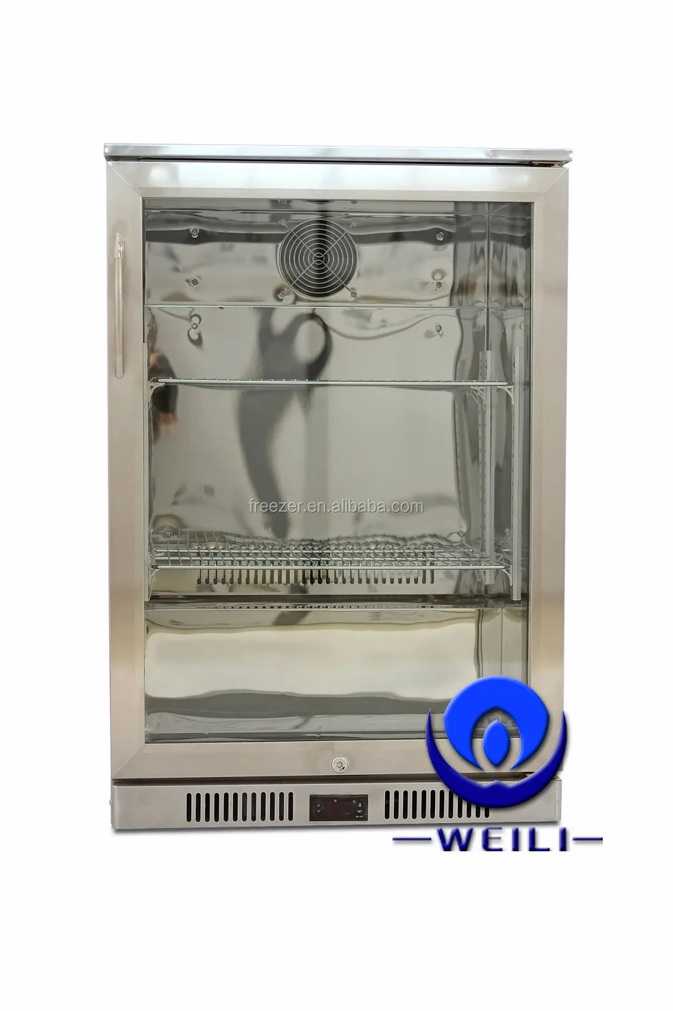 WEILI wholesale custom 138L single glass door beer fridge back bar mini refrigerator equipment