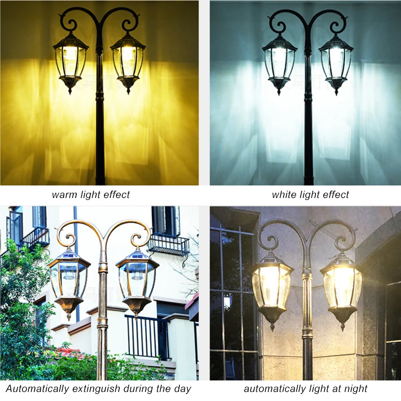 2-3M high pole solar led pathway light high lumen outdoor lawn street solar garden light