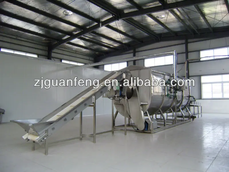Food Blanching Machine Vegetables Peeler Potato Spiral Blanching Food Processing Equipment