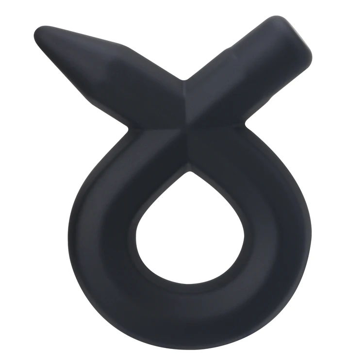 Black Rubber Flexible Sex Toy Liquid silicone Penis Ccock Ring