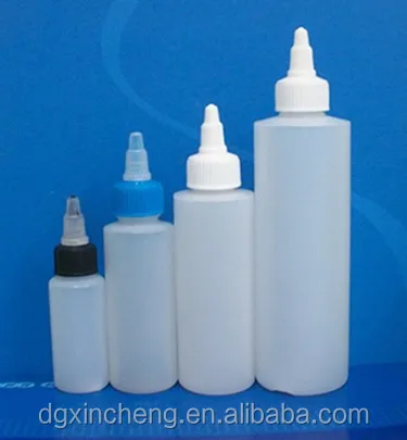 60ml HDPE plastic bottle liquid bottle with 20 mm/410 neck twist cap