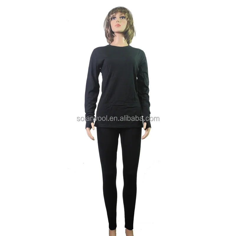 Solarwool Washable Beautiful Unisex 87%Merino Wool 13% Nylon Thermal Underwear Set