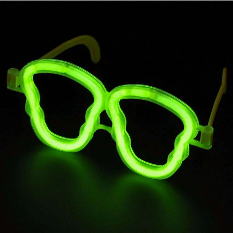 lovely shape glow glasses for halloween skeleton glow glasses for party