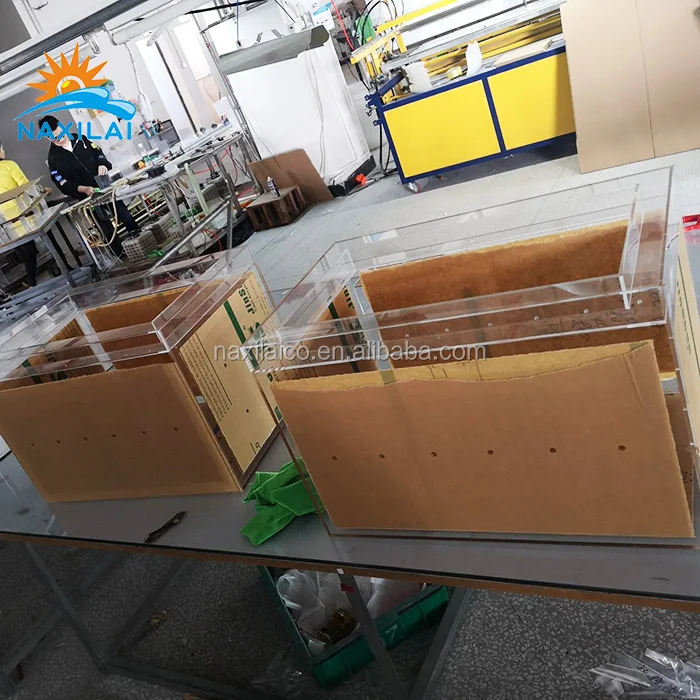 NAXILAI Hot Sale Customized Wholesale Clear Acrylic Aquariums Acrylic Tube  Large Aiameter Square Fish Tank