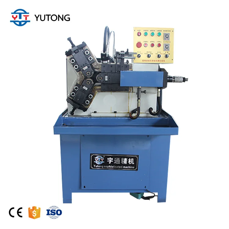 Three Axle electric driving thread rolling machine hydraulic 3 roller thread rolling machine