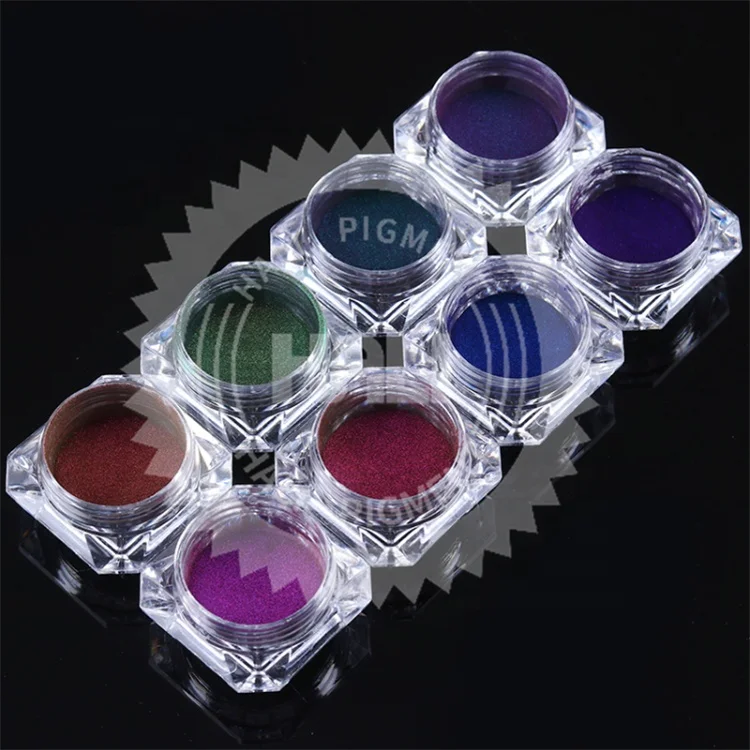Wholesale 1g High Grade Chrome Pigment Powder Mirror Nails Powder Color Shift Pigment Nail Art Glitter for Gel Nail Polish
