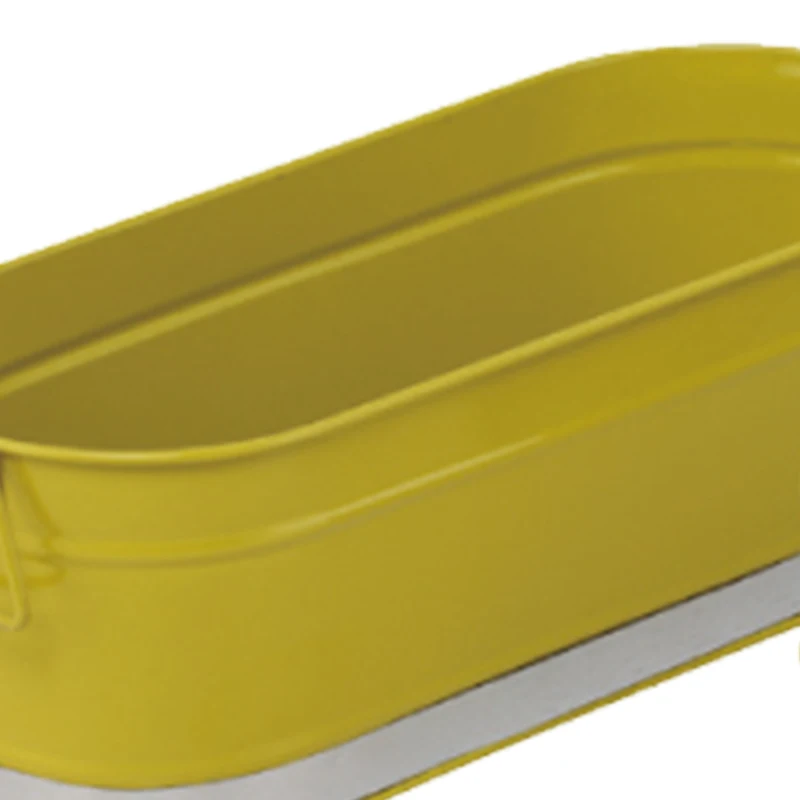 Hanging Garden Galvanized Plant Pot Tin Box Metal Yellow Planters Pots Flower Holder Gardening Accessoriwer Flower Can Bucket