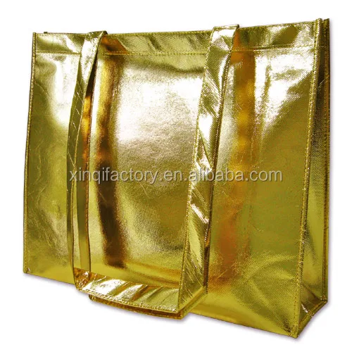 
metallic lamination non woven shopping bag 