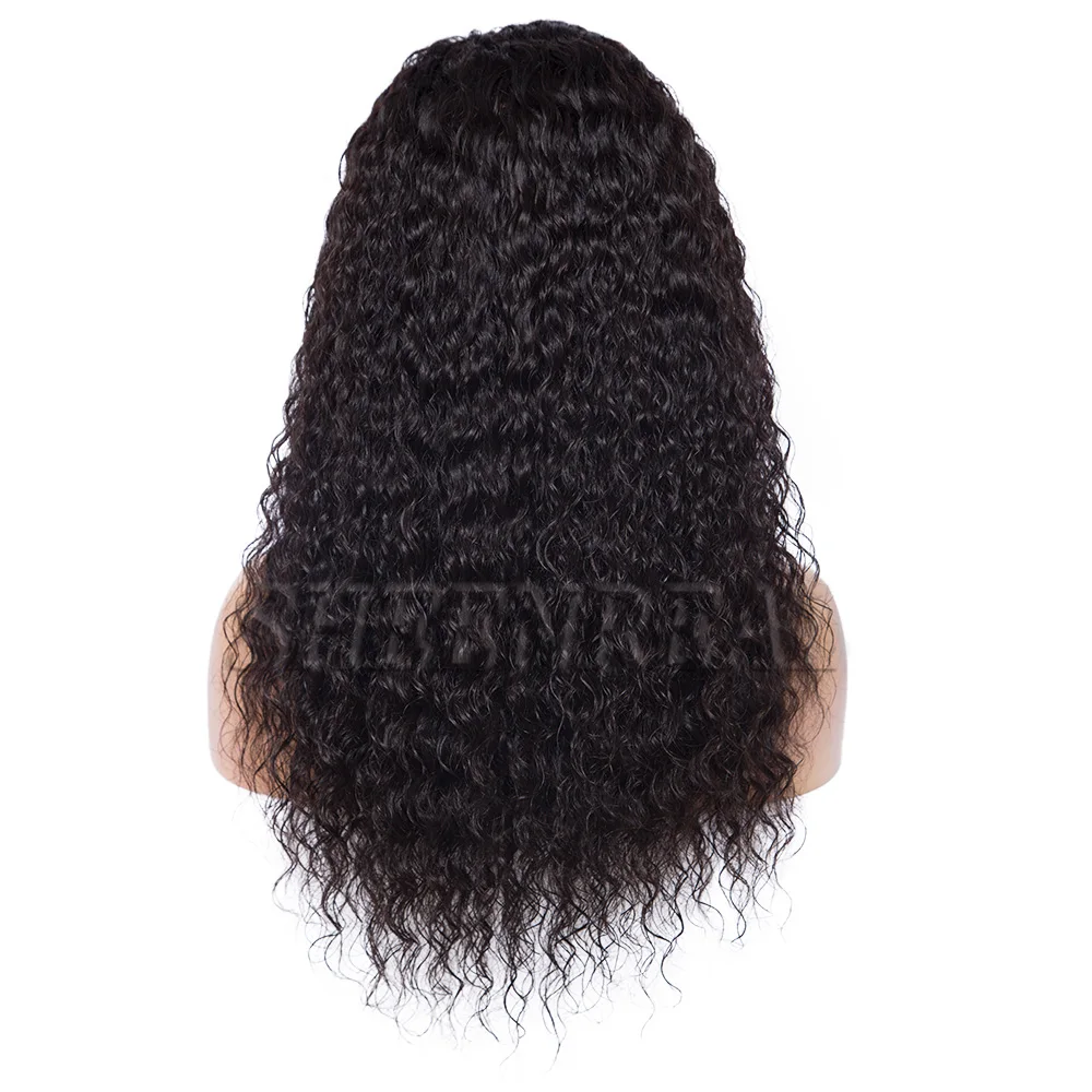 
New Arrival brazilian hair Water Wave wig 360 lace frontal wig with natural hairline 