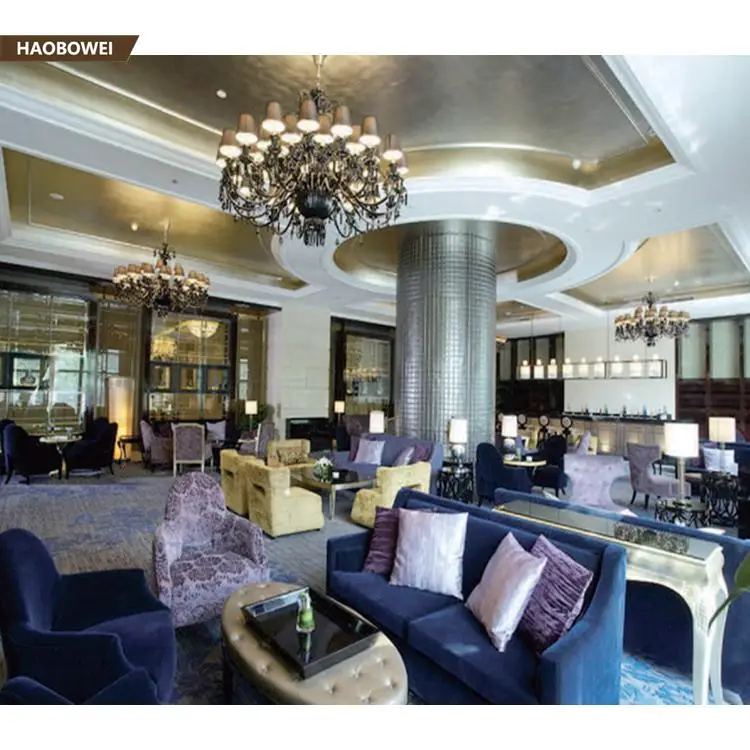 Hot sale hotel lobby sofa set classic hotel banquet sofa set
